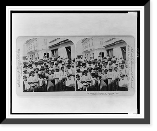 Historic Framed Print, Our happy little admirers at Villa Clara, Cuba,  17-7/8" x 21-7/8"