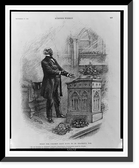 What the colored race have to be thankful for.Th. Nast, Vintage Print