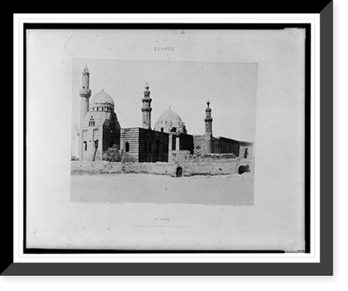 Historic Framed Print, Le Kaire - Mosqu&eacute;es d'Iscander-Pacha et du Sultan Ha&ccedil;an.F&eacute;lix Teynard.,  17-7/8" x 21-7/8"