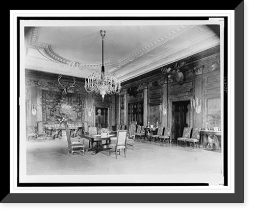 Historic Framed Print, [Dining(?) room in the White House, Washington, D.C.],  17-7/8" x 21-7/8"