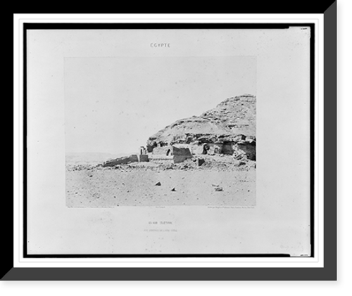 Historic Framed Print, El-Kab (&Eacute;l&eacute;thya) - vue g&eacute;n&eacute;rale de l'h&eacute;mi-sp&eacute;os.F&eacute;lix Teynard.,  17-7/8" x 21-7/8"