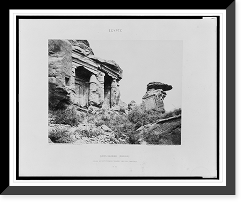 Historic Framed Print, Dj&eacute;bel-Sels&eacute;leh (Silsilis) - st&egrave;les architecturales taill&eacute;es dans les carri&egrave;res.F&eacute;lix Teynard.,  17-7/8" x 21-7/8"