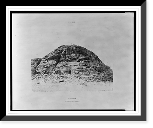 Historic Framed Print, El-Fourdjeh - [architecture hypog&eacute;ene] - vue ext&eacute;rieure du tombeau.F&eacute;lix Teynard.,  17-7/8" x 21-7/8"