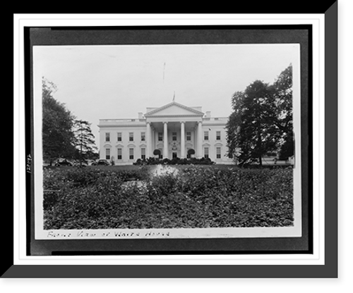 Historic Framed Print, Front view of White House,  17-7/8" x 21-7/8"