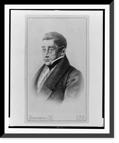 Historic Framed Print, [Aleksandr Sergeyevich Griboyedov, head-and-shoulders portrait, facing left],  17-7/8" x 21-7/8"