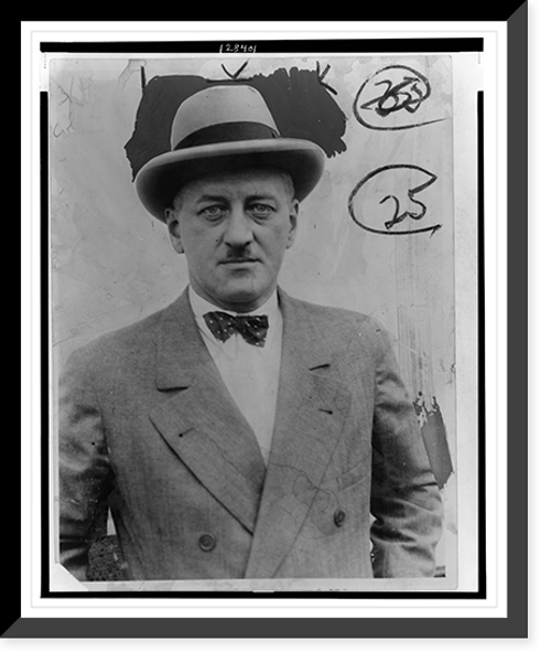 Historic Framed Print, [C.C. Pyle, half-length portrait, facing front, aboard the S.S. Leviathan in New York],  17-7/8" x 21-7/8"