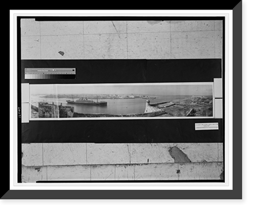 Historic Framed Print, S.S. Hamburg departing from Havana Harbor,  17-7/8" x 21-7/8" Historic Framed Print, S.S. Hamburg departing from Havana Harbor,  17-7/8" x 21-7/8"