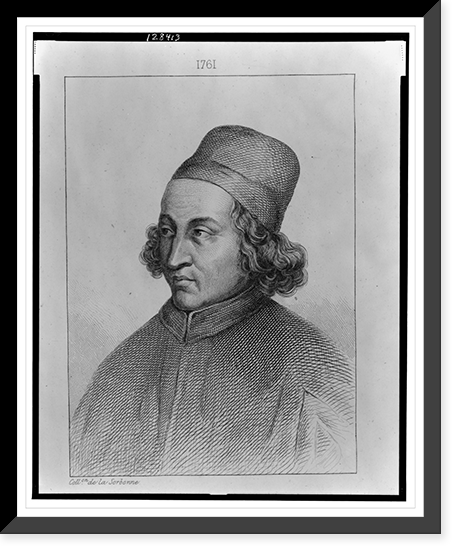 Ficino (Marseile). Philosophe platonicien, 1499.Collon. de la Sorbonne ; diagraphe et pantographe Gavard, Antique Poster