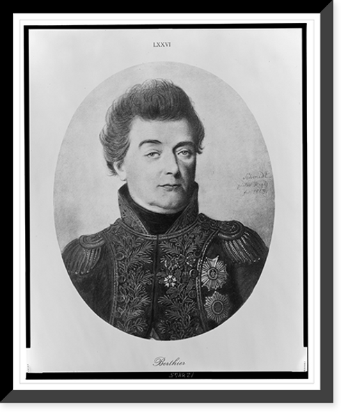 Historic Framed Print, Berthier.Schmidt pictor Regis fec. 1813.,  17-7/8" x 21-7/8"