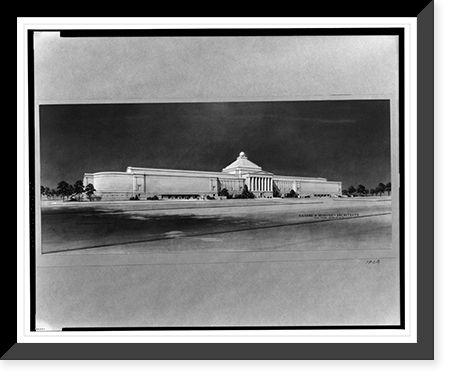 Auditorium (National Hall"), Washington, D.C. Perspective rendering", Antique Poster