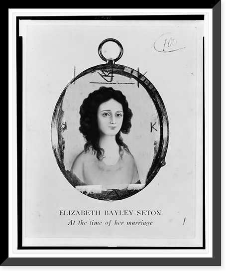 Elizabeth Bayley Seton. At the time of her marriage, Vintage Print