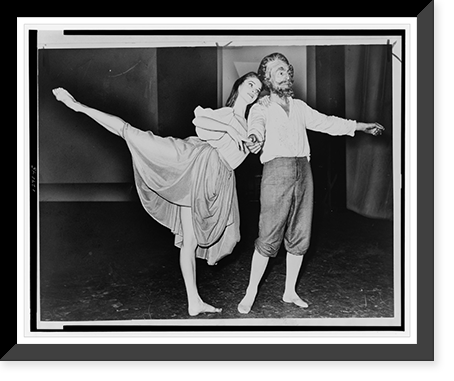 Suzanne Farrell and George Balanchine dancing in a segment of Don Quixote" at New York State Theater.World Telegram & Sun photo by O. Fernandez.", Antique Poster