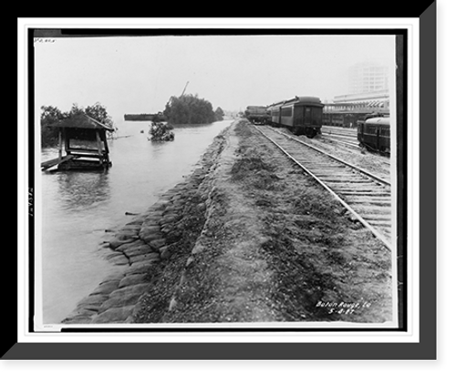 Historic Framed Print, View of river front, Baton Rogue, La.,  17-7/8" x 21-7/8"
