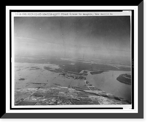 Historic Framed Print, Floodwaters, New Madrid, Mo. - 2,  17-7/8" x 21-7/8"