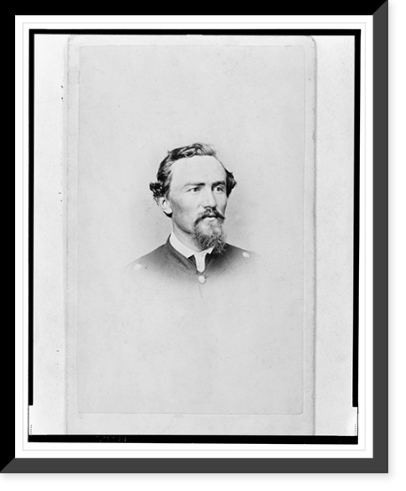 Historic Framed Print, [Unidentified Union officer, bust portrait, facing front].E. & J. Bruening's Photograph Gallery, Indianapolis, Ind.,  17-7/8" x 21-7/8"