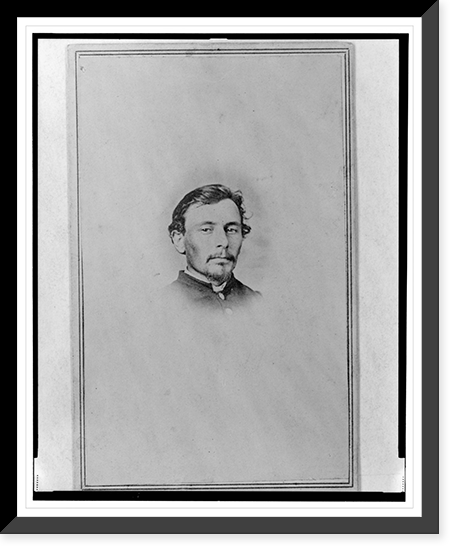 Historic Framed Print, [Lieutenant Colonel Jacob Glass, Union officer in the 32nd Indiana Regiment, bust portrait, facing front].Chandler & Anderson, Madison, Indiana.,  17-7/8" x 21-7/8"
