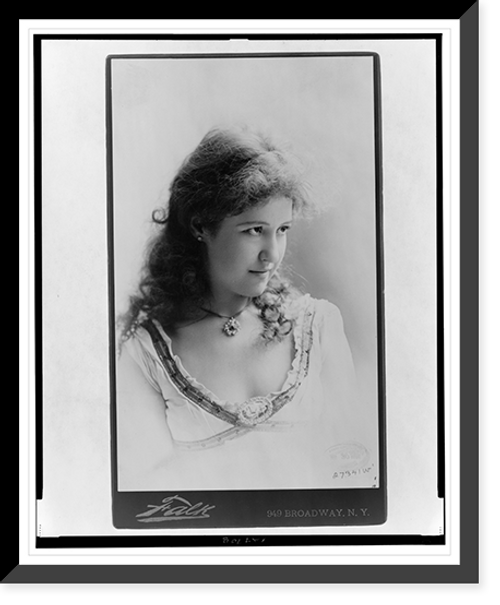 Historic Framed Print, [Louise Beaudet, head-and-shoulders portrait, facing right].Falk.,  17-7/8" x 21-7/8"