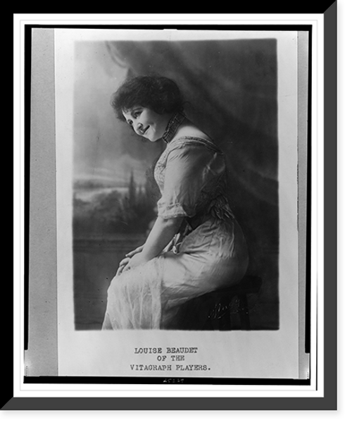 Historic Framed Print, Louise Beaudet of the Vitagraph Players.Stacy.,  17-7/8" x 21-7/8"