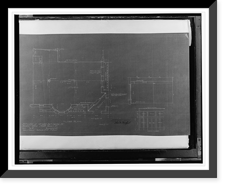 Alterations to a drugstore (Peoples Drug Store"), 1020 East Capitol Street, N.E., Washington, D.C. Floor plan and entrance", Historic Print
