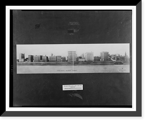 Historic Framed Print, Chicago's water front - 3,  17-7/8" x 21-7/8"