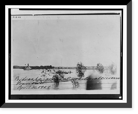 Poydras, La., scene of artificial crevasse from river, Antique Poster