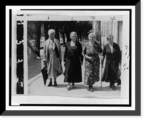 Historic Framed Print, Four of Freud's sisters: Paula Winternitz (the youngest), Maria Freud (the third), Anna Bernays (the eldest), Adolfine Freud (the fourth) at Bad Ischl on July 4, 1932,  17-7/8" x 21-7/8"
