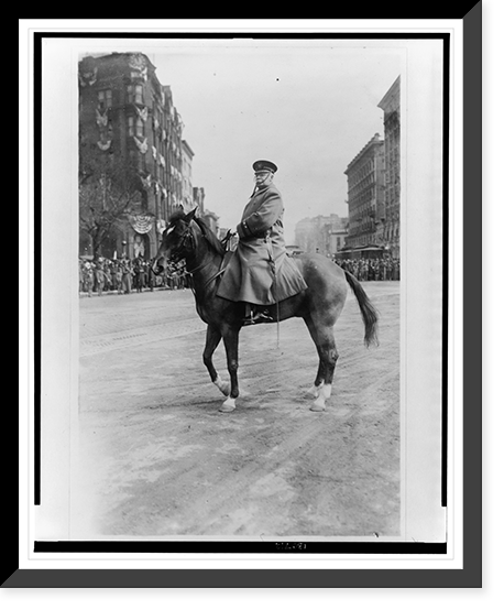 Major General Hugh Lenox Scott on Pennsylvania Avenue, Washington, D.C. Classic, Antique Poster