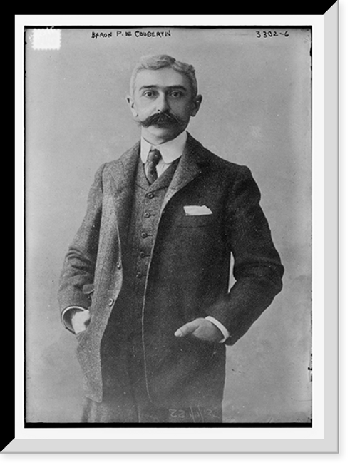 Historic Framed Print, Baron P. de Coubertin,  17-7/8" x 21-7/8"