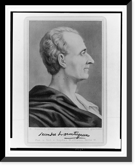 Secondat du Montesquieu.E. Hader, pinxit ; phot. u. verl. v. Sophus Williams, Berlin W, Antique Wall Art