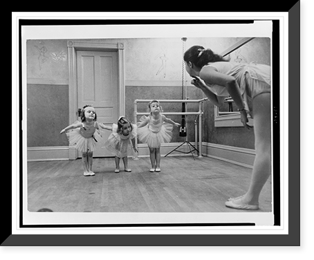Historic Framed Print, Ballet school for baby ballerinas,  17-7/8" x 21-7/8"