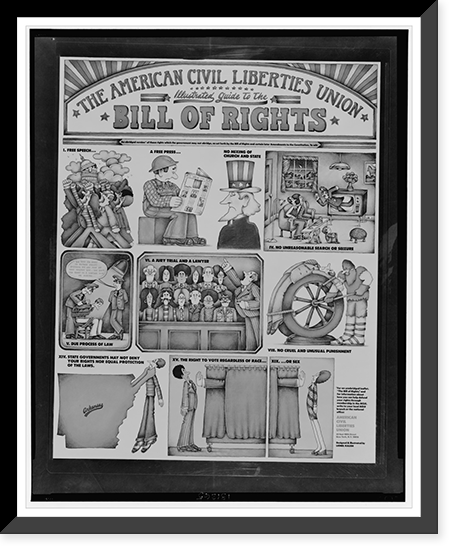 The American Civil Liberties Union : illustrated guide to the Bill of Rights, Vintage Poster