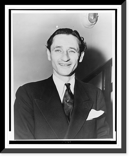 Russian pianist George Chavchavadze, head-and-shoulders portrait, facing front, Vintage Poster
