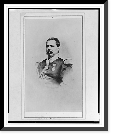 General Ram&oacute;n Mendez, head-and-shoulders portrait, facing front, Vintage Poster