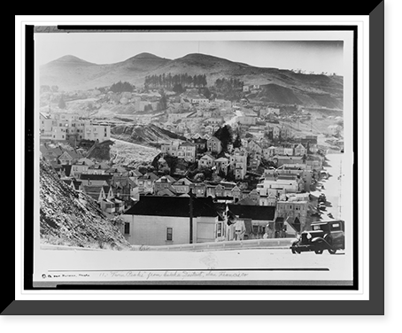 Twin Peaks" from Eureka District, San Francisco, California.copyright O. von Bargen, Photo.", Historic Reproduction