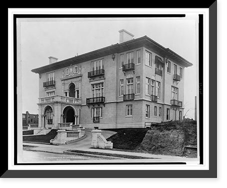 Vice Presidential homes. Mansion of Mrs. John B. Henderson. Exterior.Underwood & Underwood, Washington, Antique Poster