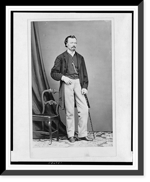 Historic Framed Print, [Full-length portrait of a man, standing, facing front],  17-7/8" x 21-7/8"