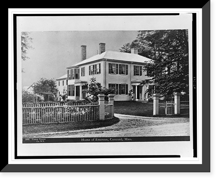 Home of Emerson, Concord, Mass..Cosmos Pictures Co., N.Y, Historic Print