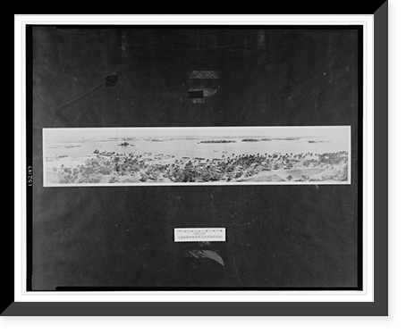 Miami's Bay Front Park and Biscayne Bay with skyline of Miami Beach in distance, Vintage Wall Art