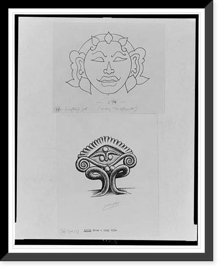 The aftermath" Tjil&iacute; from a clay tile.", Antique Poster