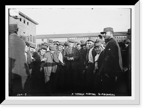 Historic Framed Print, Warden Osborne and prisoners,  17-7/8" x 21-7/8"