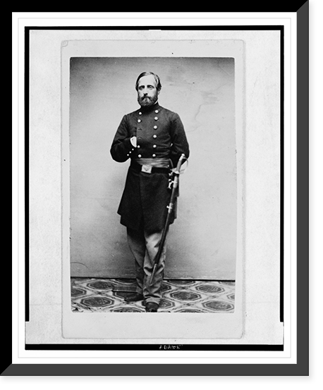 Historic Framed Print, [Major Sidney Coolidge, U.S.A., in uniform, full-length portrait, facing front],  17-7/8" x 21-7/8"