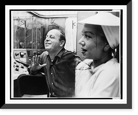 Historic Framed Print, [Lehman Engel and Patrice Munsel during recording session for Carousel"]",  17-7/8" x 21-7/8"