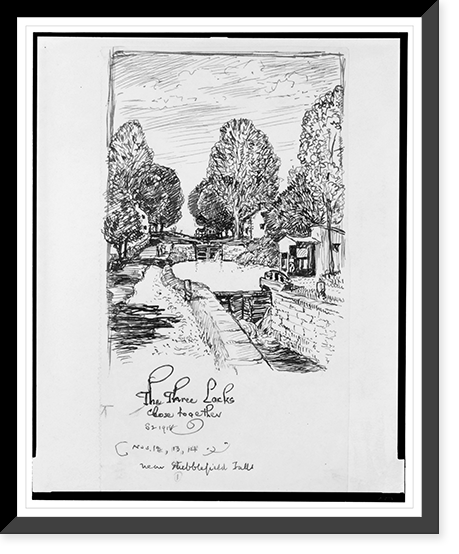 The three locks close together, S2, 1918, Antique Poster