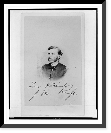 Jacob M. Rife, Captain, 7th West Virginia Cavalry, head-and-shoulders portrait, wearing uniform, facing left, Vintage Poster