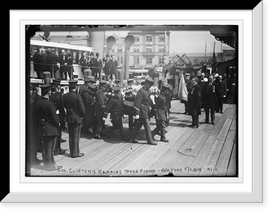 Bringing Gov. Clinton's remains ashore, New York, Vintage Poster