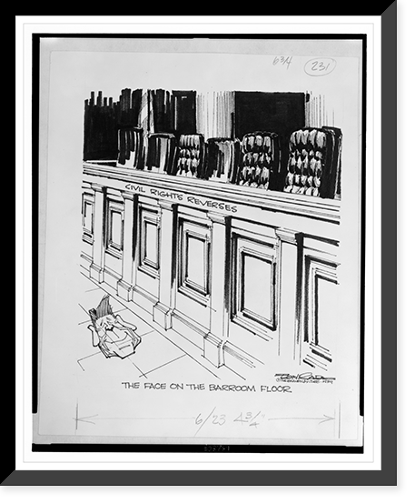 Historic Framed Print, The face on the barroom floor,  17-7/8" x 21-7/8"