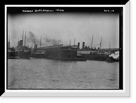 German Ships, Hoboken, 12/11/14, Historic Print