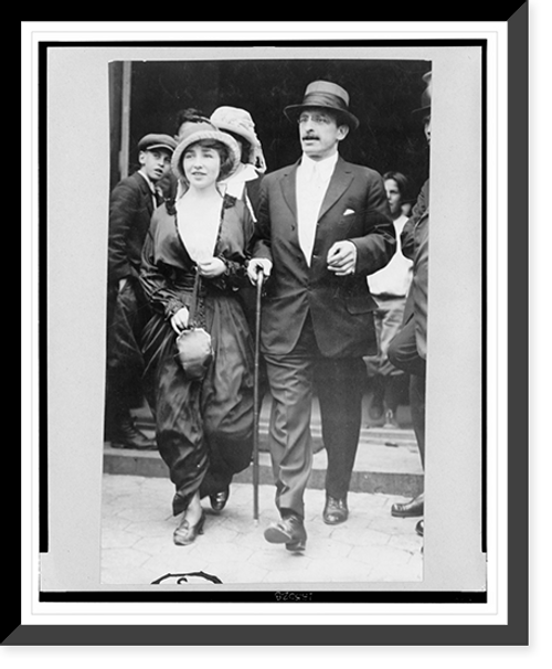 Historic Framed Print, [Alexander Berkman and Helen Harris arriving in Tarrytown, full-length portrait, standing, facing slightly left],  17-7/8" x 21-7/8"