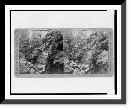 Historic Framed Print, Great geyser springs. The devil's office, Sonoma County, Cal.,  17-7/8" x 21-7/8"