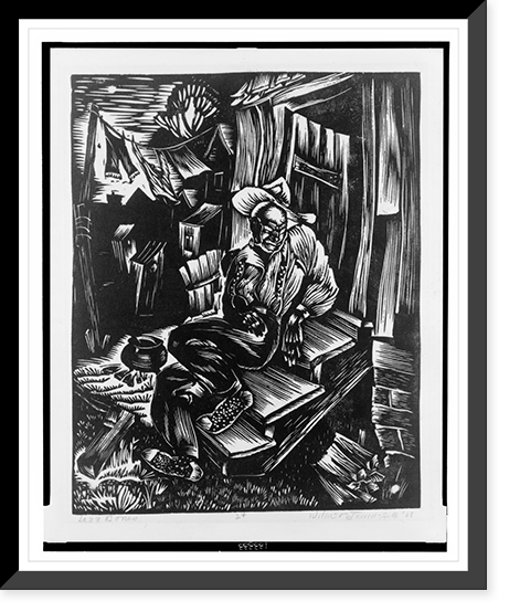 Historic Framed Print, Lazy bones.Wilmer Jennings, '38.,  17-7/8" x 21-7/8"